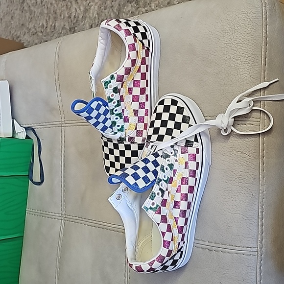 Vans Old Skoll colorful shoes women's size 10 - Picture 2 of 7